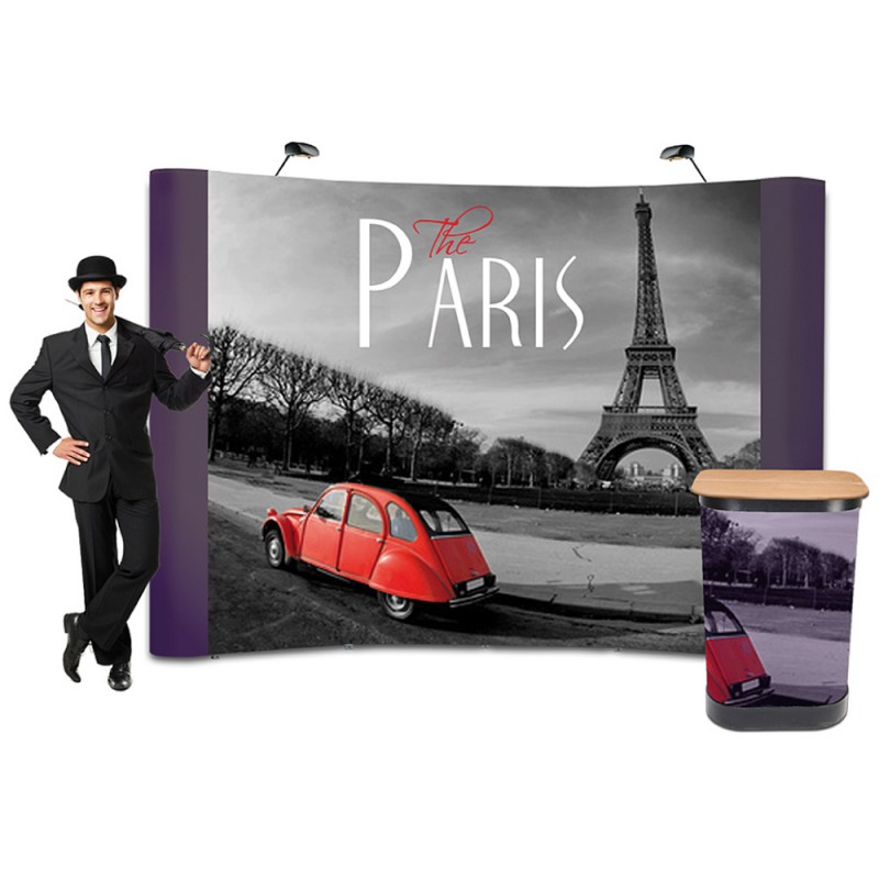 Stand parapluie 3x4 courbe